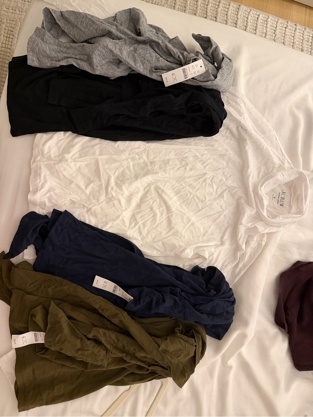 J. Crew Long-Sleeve Slim Tee - NAVY